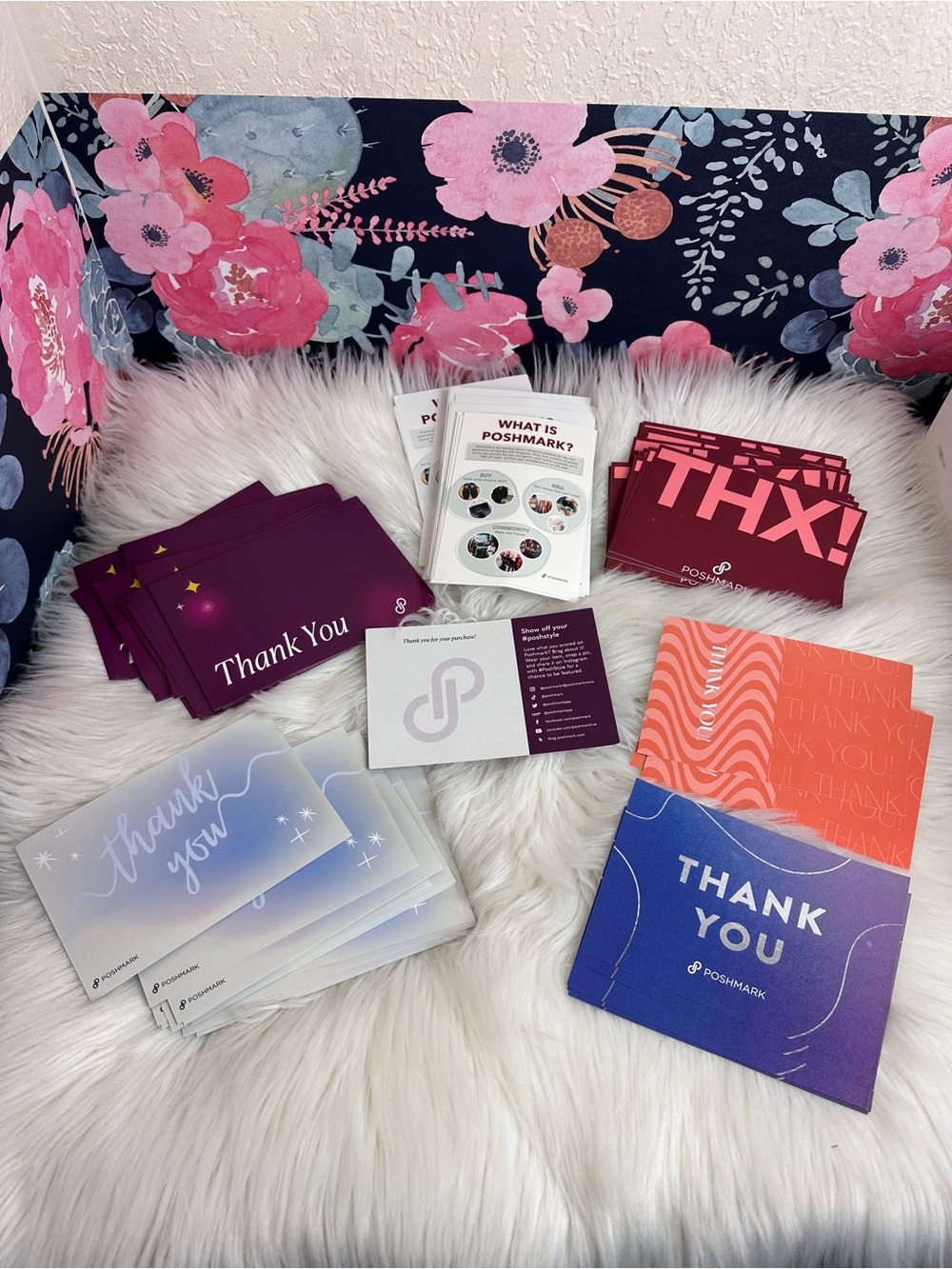 Large 50+ Bundle Lot Poshmark Poshfest Posh Swag Specialty Postcards Bundle Set